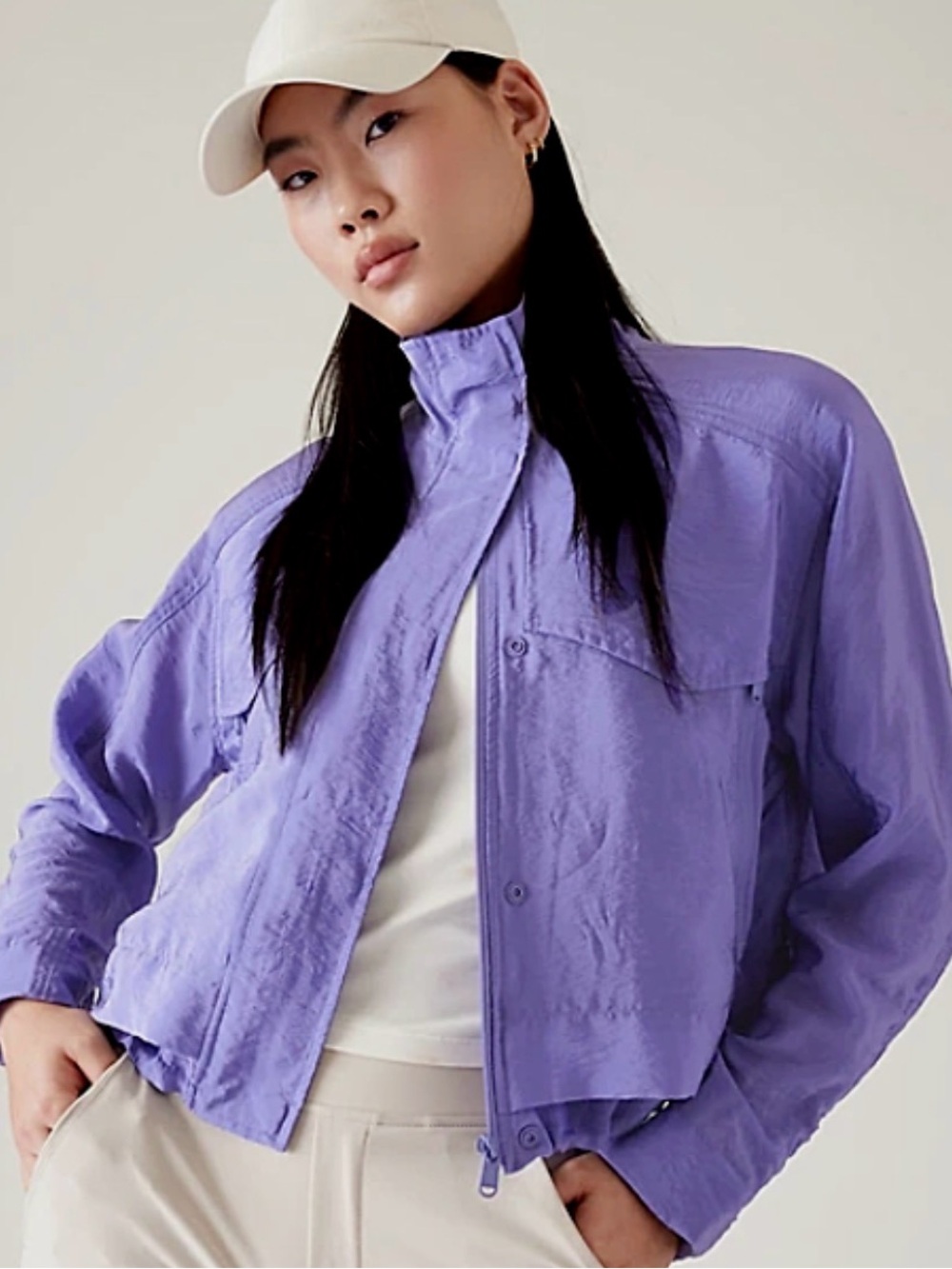 Athleta Arrival Utility Jacket with High Collar